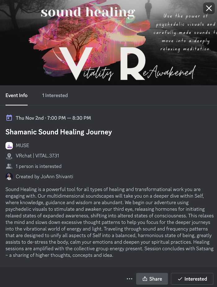 Psychedelic Shamanic Sound Healing - Every Thursday